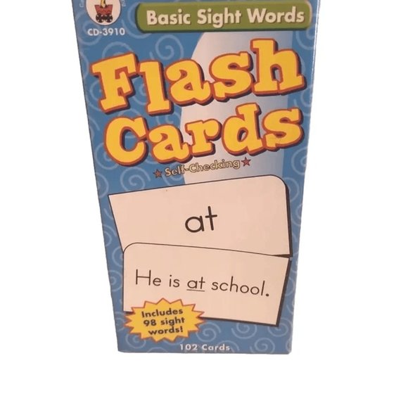 2Carson-Dellosa Publishing Flash Cards Basic Sight Words 3w x 6h 102/Pack CD3910 - Picture 2 of 2